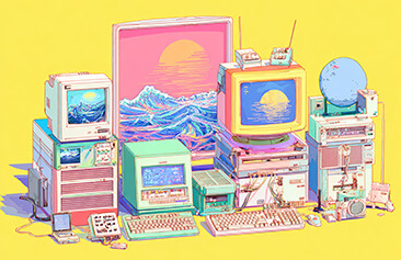 Artistic illustration of digital advertising