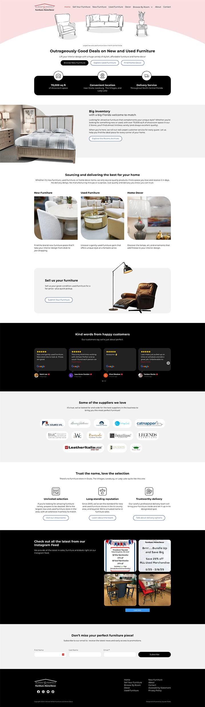 Almost Perfect Furniture website screenshot